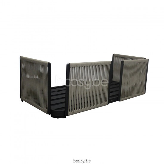 Jati Kebon Durbuy Base salon 2 places Sans coussins Aluminium anthracite mat.