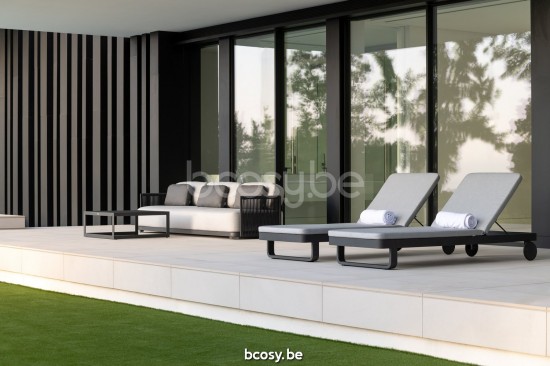 Jati&Kebon Durbuy Loungesets 3zit Antraciet mat aluminium.