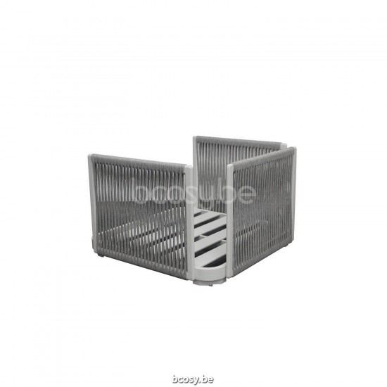 Jati Kebon Durbuy Base de salon 1 place Sans coussins Aluminium blanc mat.