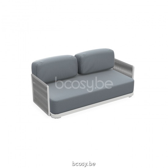 Jati Kebon Durbuy Lounge Base 2Seat Alu White Mat.