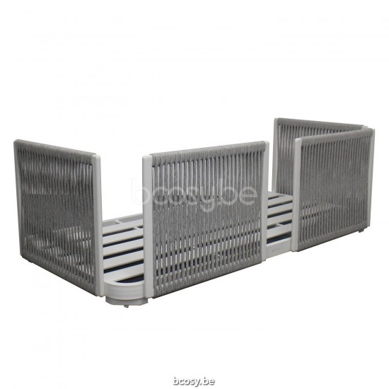 Jati Kebon Durbuy Base salon 2 places Sans coussins Aluminium blanc mat.