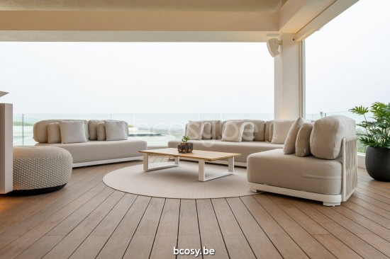 Jati Kebon Durbuy Lounge Base 3-Seat Alu White Mat.