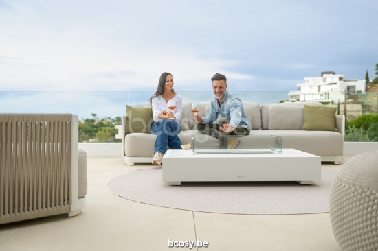 Jati&Kebon Durbuy Loungesets 3zit Wit mat aluminium.