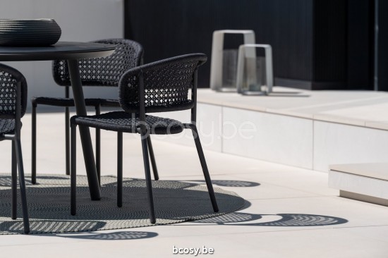 Jati&Kebon Butterfly opvouwbare tuinstoelen buitenstoelen stapelbaar in aluminium Antraciet mat aluminium Antraciet.