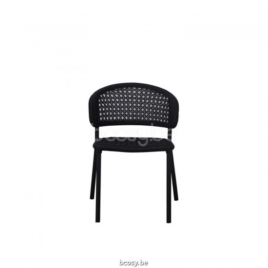 Jati Kebon Butterfly Fauteuil empilable Sans coussins Aluminium anthracite mat Corde anthracite.