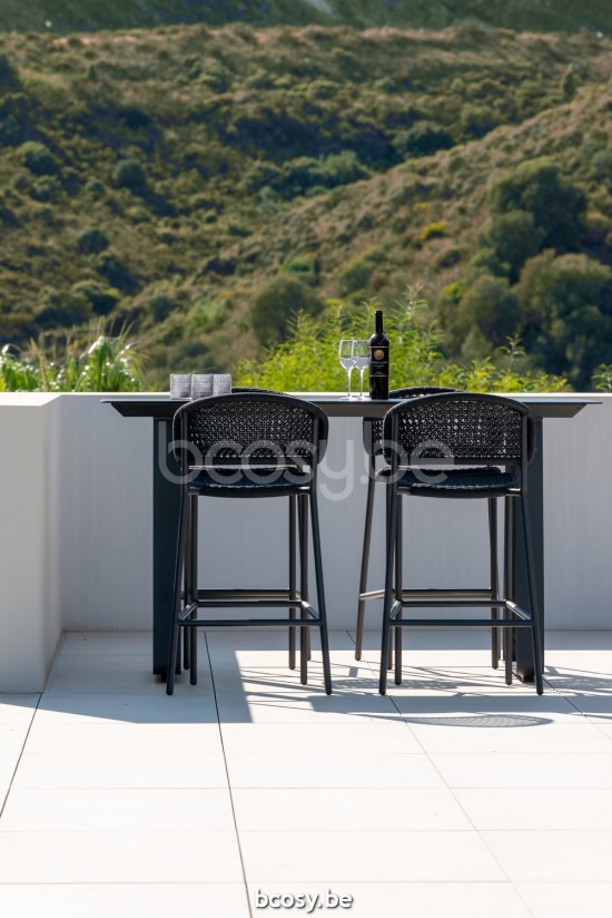 Jati&Kebon Butterfly barstoelen Antraciet mat aluminium Antraciet.