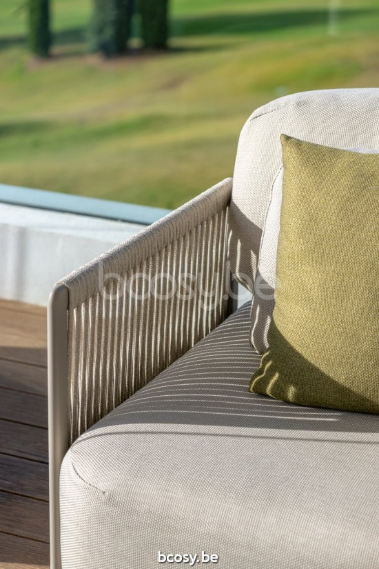 Jati&Kebon Durbuy salons de jardin détente 3places Couleur sable.