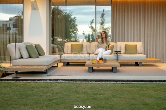 Jati Kebon Tucino Tuinsalontafel Antraciet mat aluminium Tafelblad Aluminium plaat Charcoal.