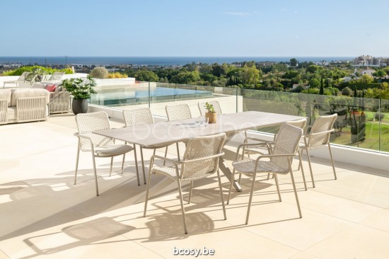 Jati Kebon Durham Stackable Arm Chair Alu Sand Mat Rope Linnen Open Weaving.