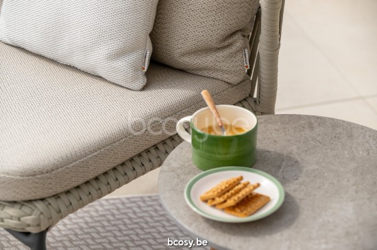 Jati&Kebon Lima Loungesets 1zit Antraciet mat aluminium Beige uni.