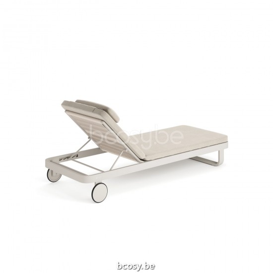 Jati Kebon Durbuy Sunlounger Alu Sand Mat Rope Linnen 14mm Straight Weaving.
