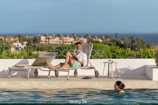 Jati Kebon Durham Sunlounger Alu Sand Mat Rope Linnen Open Weaving.