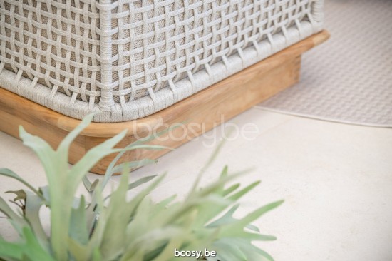 Jati Kebon Acri Canapé 2 places Sans coussins Couleur sable Corde Linnen.