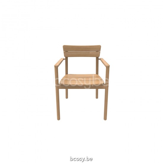 Jati Kebon Lynn Teak Tuinstoel met armleuningen.