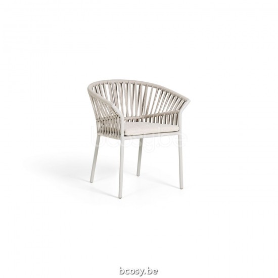 Jati Kebon Tofino Alu Armchair Alu Dune Mat Rope Linnen 10mm Cross Weaving.