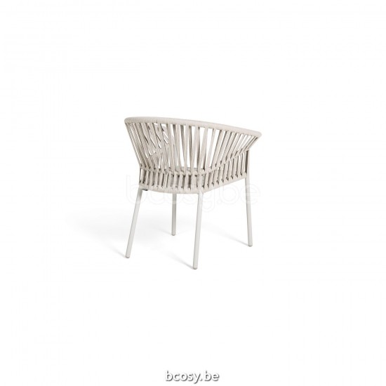 Jati Kebon Tofino Alu Tuinstoel met armleuningen Dune mat aluminium.