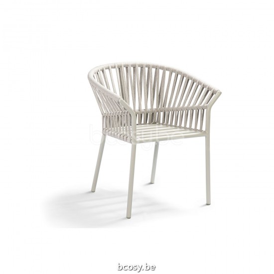 Jati Kebon Tofino Alu Armchair Alu Dune Mat Rope Linnen 10mm Cross Weaving.