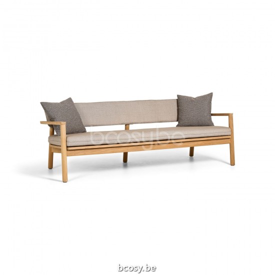 Jati Kebon Lynn Teak Sofa 3Seat Teak Natural Smooth.