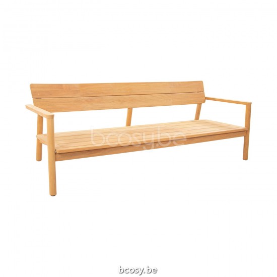 Jati Kebon Lynn Teak Sofa 3Seat Teak Natural Smooth.