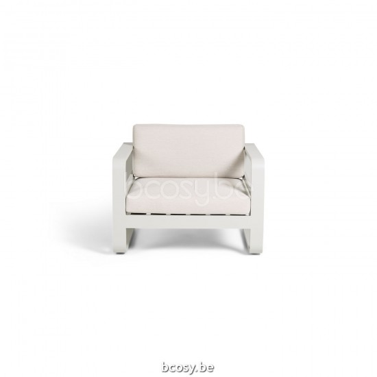 Jati Kebon Reno Sofa 1-zits Dune mat aluminium.