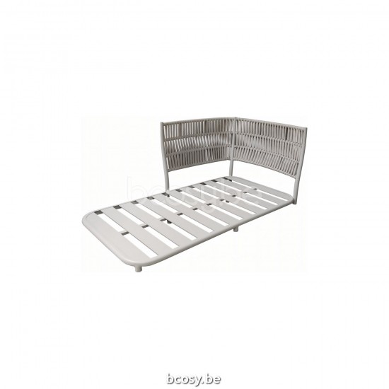 Jati Kebon Cala Sofa Right Lounger Alu Dune Mat Rope Linnen 20mm Line Weaving.