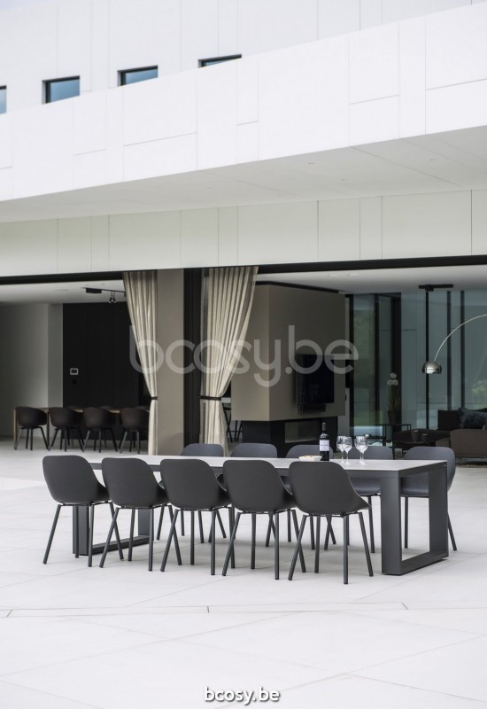 Jati Kebon Galati Chaise de jardin Chaise d'appoint Aluminium anthracite mat.