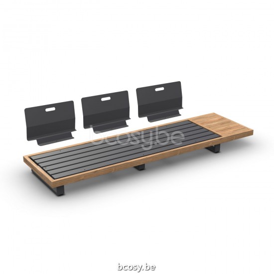 Jati Kebon Truro Lounge Base 3Seat, Backrest, Side Table.