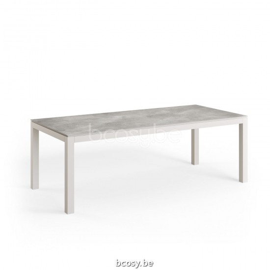 Jati Kebon Danli Dining Table Alu Dune Mat Ceramic Palladium Grey 6mm 220x100.