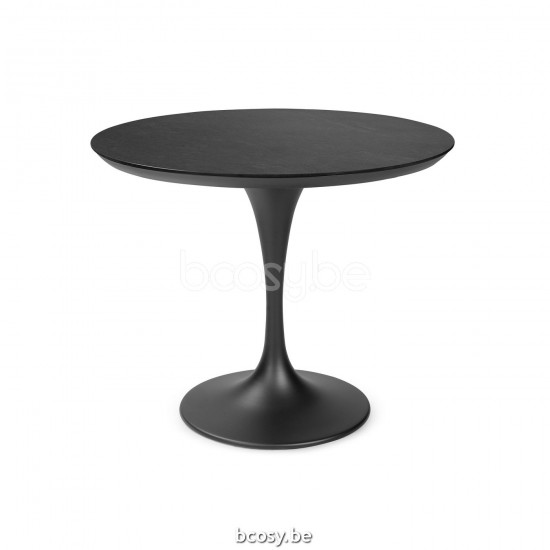 Jati Kebon Siena Dining Table Alu Charcoal Mat Ceramic Graphite Grey 6mm D90.