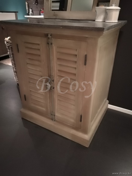 dewall design.de Waschtisch 2 türig Pinie massiv wohnen.de Landhaus Waschtisch mit Becken & Steinplatte Harrosands & Kiefer Antik teilmassiv Lee & Lewis Timeless Living BATHROOM BATH110W Laendliche 