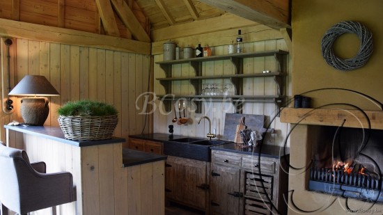 Lee & Lewis Timeless Living KITCHEN keukenrek keukenschap wandplank 3 niveaus oud dennenhout 200 KITCH 01B KITCH1B