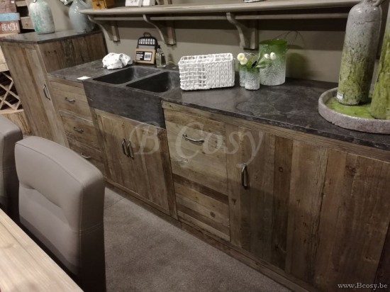  Lee & Lewis Timeless Living KITCHEN KITCH02A Laendliche Landhauskuechen Outdoor Aussenkuechen Im Cottage Stil Rustikal Interior 4 Module Mit Doppelabwaschbecken Spuelbecken Aus Blaustein 100kg Tischp