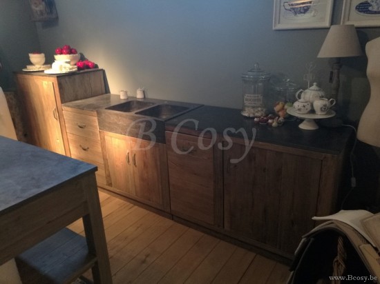 Lee&Lewis Lee Lewis KITCHEN KITCH02A Laendliche Landhauskuechen Outdoor Aussenkuechen Im Cottage Stil Rustikal Interior 4 Module Mit Doppelabwaschbecken Spuelbecken Aus Blaustein 100kg Tischplatte Ab