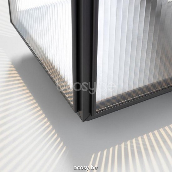 Tekna Nautic Ilford Floor-XL 2700K dark bronze ribbed glass-ribbed glass.