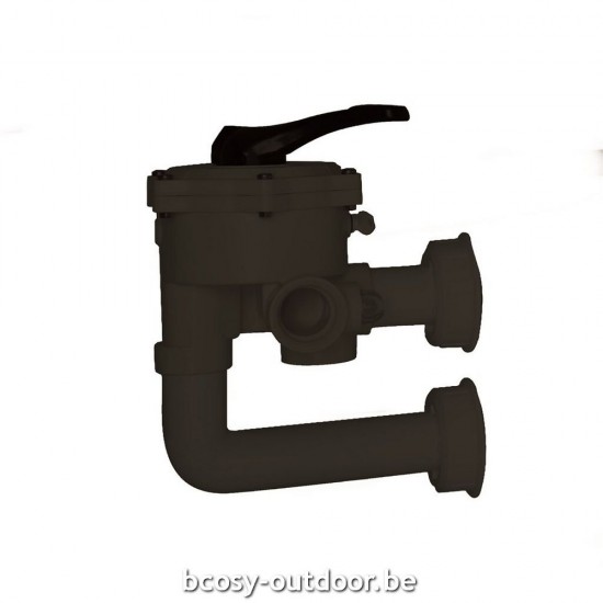 PPG STK Zwembadfilter 6-weg-klep 1,5' zwart met aansluitingen PPG 3022010070.