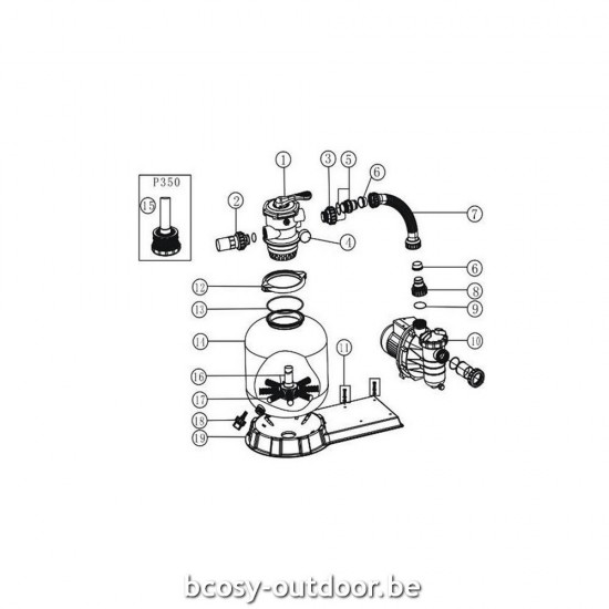 Reductie op de prijs bij Bcosy voor Zwembadfilter Onda Filtration Kit 15 m3/h.