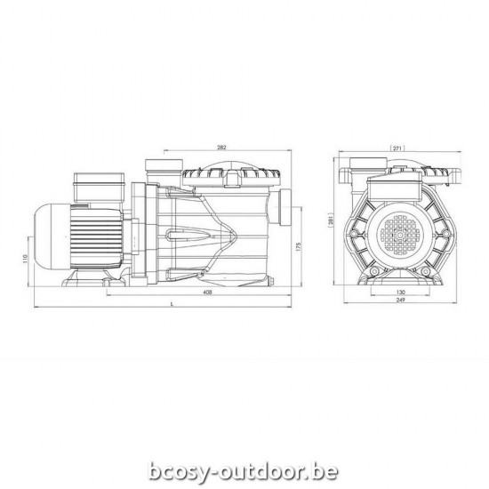 Zwembadcirculatiepomp Zwembadpomp PPG 16 tri.
