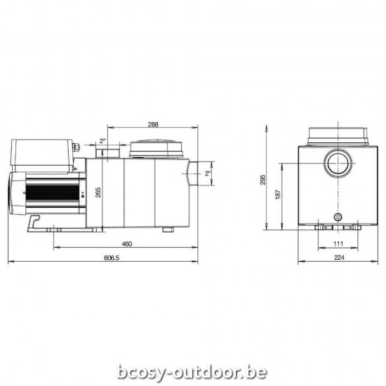 Zwembadpomp met variabele snelheid PPG Aquagem InverPro 26m3/h.