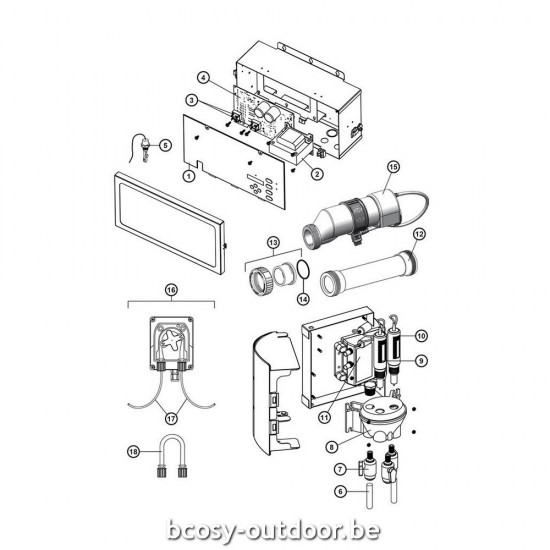 Afslag bij Bcosy voor Hayward Zwembadwaterbehandeling Aqua Rite™ Pro 60 + Meet en doseer.