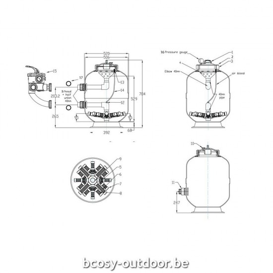Uitverkoop bij Bcosy van Zwembadfilter PPG Filter Deluxe 20'.
