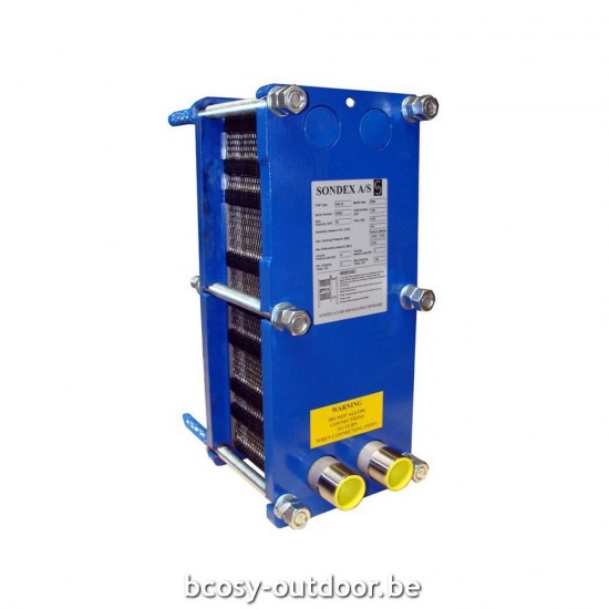 SONDEX Dubbelwandige warmtewisselaar voor zwembad 12pl/40kW Titanium PPG 3092010020.