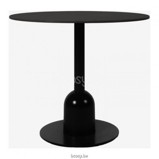 Vincent Sheppard Sphera Rond Table Bistro Ronde Cadre en Acier Noir dessus de table HPL Noir.