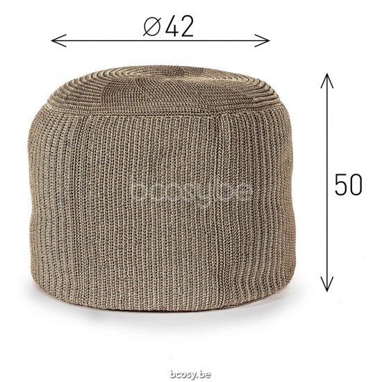 Vincent Sheppard Vincent Sheppard Otto Pouf Taupe Crochet Polypropylene.