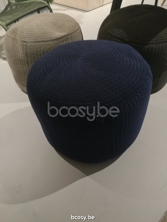 Vincent Sheppard Otto Tuinvoetbanken poefs bijzetpoefs hockers poeven voetbankjes ottomans ottomannen Taupe Gehaakte Koord Po