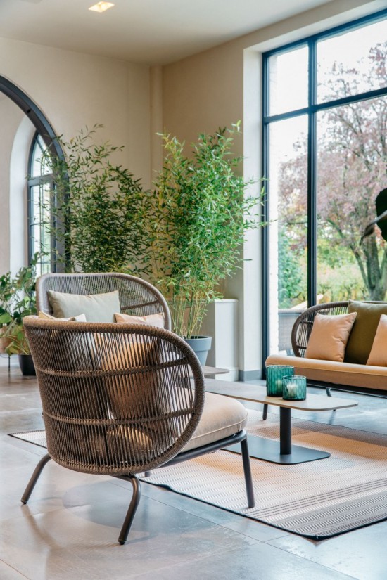 Vincent Sheppard KODO Fauteuil de Salon - Set Carbon Beige Kodo Fauteuil de repos Cadre en Aluminium Gris fossile Corde Gris fossile Polypropylène.