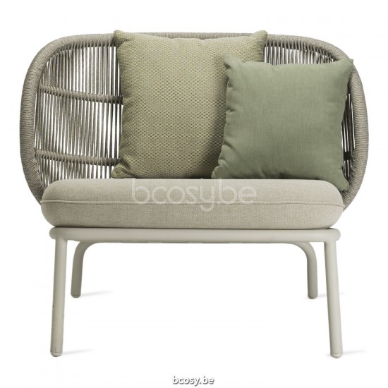 Vincent Sheppard Kodo Lounge Stoel Dune White Aluminium frame.