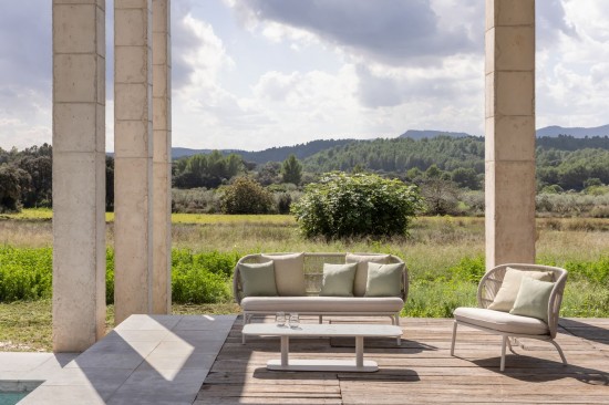 Vincent Sheppard KODO Fauteuil de Salon Kodo Fauteuil de repos Cadre en Aluminium Blanc dune Corde Blanc dune Polypropylène.