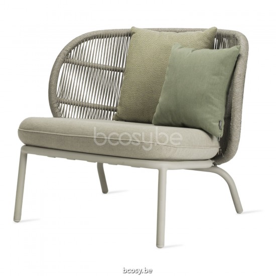 Vincent Sheppard Kodo Loungesets 1zit Dune White Aluminium frame Dune White Touw Polypropyleen.