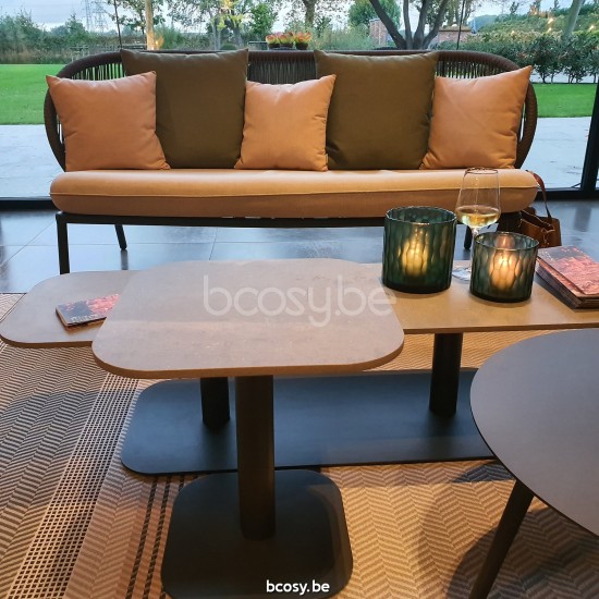 Vincent Sheppard Kodo Gartenloungegarnitur Gartencouch Loungegruppe Rahmen aus Fossil Grau Aluminium Fossil Grau Seil Polypro