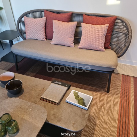 Vincent Sheppard Kodo Canapé de salon Cadre en Aluminium Gris fossile Corde Gris fossile Polypropylène.